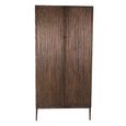 Tacca Carved Cabinet - 2 Door - 2 Drawer - Brown - Distressed Wood and Metal