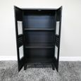 Cabinet - 2 Door - Black - Industrial - Metal