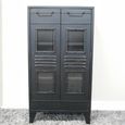 Cabinet - 2 Door - Black - Industrial - Metal