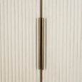 Tivoli Fluted White Ceramic 2 Door Arched Hall Cabinet with Gold Trim thumbnail 5