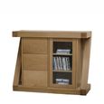 Z Designer Oak Glazed 1 Door 3 Drawer Cabinet thumbnail 2