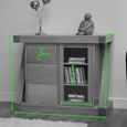 Z Designer Oak Glazed 1 Door 3 Drawer Cabinet thumbnail 3