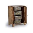 Galach Painted Black Mango Wood 4 Drawer Cabinet thumbnail 2