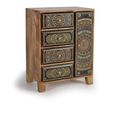 Galach Painted Black Mango Wood 4 Drawer Cabinet thumbnail 3
