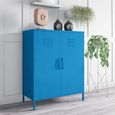 Novogratz Cache Locker Storage Cabinet - Blue - 2 Doors - 3384810COMNUK