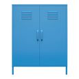 Novogratz Cache Locker Storage Cabinet - Blue - 2 Doors - 3384810COMNUK