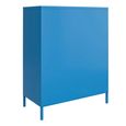 Novogratz Cache Locker Storage Cabinet - Blue - 2 Doors - 3384810COMNUK