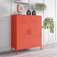 Novogratz Cache Locker Storage Cabinet - Orange - 2 Doors - 3384813COMNUK