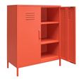 Novogratz Cache Locker Storage Cabinet - Orange - 2 Doors - 3384813COMNUK