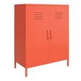 Novogratz Cache Locker Storage Cabinet - Orange - 2 Doors - 3384813COMNUK
