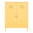 Novogratz Cache Locker Storage Cabinet - Yellow - 2 Doors - 3384814COMNUK