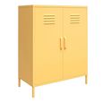 Novogratz Cache Locker Storage Cabinet - Yellow - 2 Doors - 3384814COMNUK