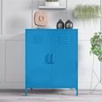 Novogratz Cache Locker Storage Cabinet - Blue - 2 Doors - 3384810COMNUK