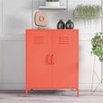 Novogratz Cache Locker Storage Cabinet - Orange - 2 Doors - 3384813COMNUK
