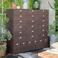 Bade Hall Cabinet - Multi Drawer - Industrial Style - Rust Brown Metal