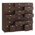 Bade Hall Cabinet - Multi Drawer - Industrial Style - Rust Brown Metal