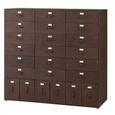 Bade Hall Cabinet - Multi Drawer - Industrial Style - Rust Brown Metal