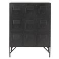 Locker Style Cupboard - 9 Door - Industrial Look - Black Metal