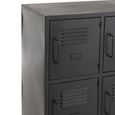 Locker Style Cupboard - 9 Door - Industrial Look - Black Metal