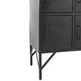 Locker Style Cupboard - 9 Door - Industrial Look - Black Metal
