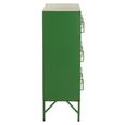 Locker Style Cupboard - 9 Door - Industrial Look - Green Distressed Metal