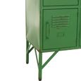 Locker Style Cupboard - 9 Door - Industrial Look - Green Distressed Metal