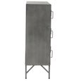 Locker Style Cupboard - 9 Door - Industrial Look - Silver Metal