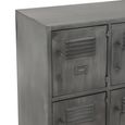 Locker Style Cupboard - 9 Door - Industrial Look - Silver Metal