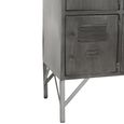 Locker Style Cupboard - 9 Door - Industrial Look - Silver Metal