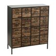 Cupboard - Multi Drawer - Industrial Style - Brown Wood and Metal
