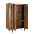 Salano Curved Hall Cabinet - 2 Door - Brown - Mango Wood