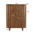 Salano Curved Hall Cabinet - 2 Door - Brown - Mango Wood