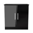 Knightsbridge Hall Cabinet - 2 Door - Black Gloss