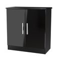 Knightsbridge Hall Cabinet - 2 Door - Black Gloss