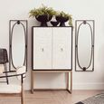 Dumas Hall Cabinet - 2 Door - Black and White