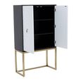 Dumas Hall Cabinet - 2 Door - Black and White
