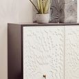 Dumas Hall Cabinet - 2 Door - Black and White