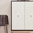Dumas Hall Cabinet - 2 Door - Black and White