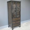 Clearance - Display Cabinet - 2 Door - Bronze Metal and Glass - Industrial - FSS17343