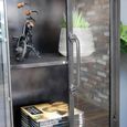Clearance - Display Cabinet - 2 Door - Bronze Metal and Glass - Industrial - FSS17343