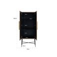Ironville Brass Ribbed 2 Door Tall Cupboard