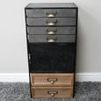 Industrial Cabinet - 1 Door - 6 Drawer - Fir Wood and Metal