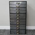 Industrial Storage Hall Cabinet - Multi Drawer - Grey - Metal