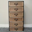 Industrial Cabinet - 6 Drawer - Fir Wood and Metal