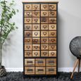 Storage Hall Cabinet - 3 Door - Fir Wood and Metal