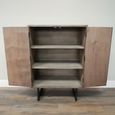 Slatted Hall Cabinet - 2 Door - Fir Wood