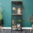 Industrial Cabinet - 2 Door - Black - Mango Wood and Metal