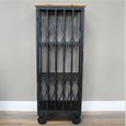Industrial Cabinet - Black - 1 Door - on Wheels - Metal