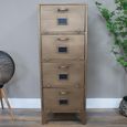 Industrial Filling Cabinet - 4 Door - Antique Copper - Metal