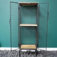 Industrial Cabinet - 2 Door - Black - Mango Wood and Metal